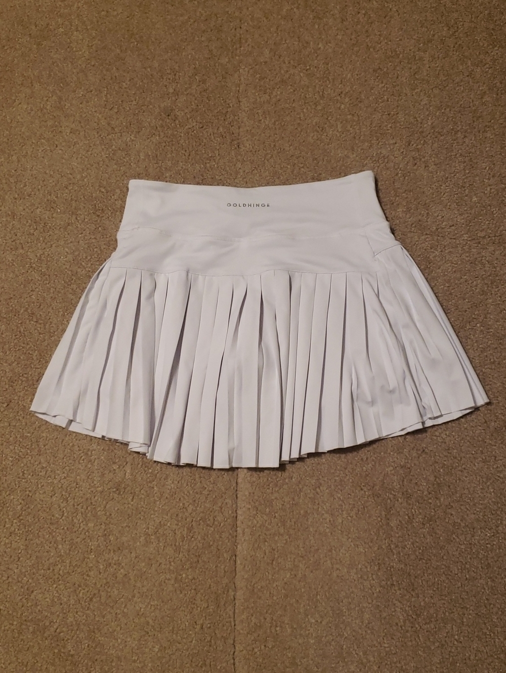 Gold Hinge Women's White Pleated Tennis Skort. - Picture 2 of 9